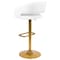 Flash Furniture White Vinyl Adjustable Height Barstool CH-122070-WH-G-GG - alternate 7